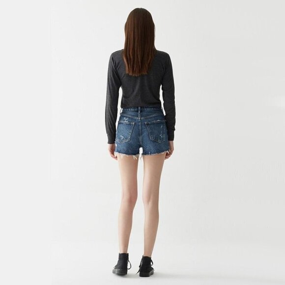 NWT Agolde Jaden high-rise cutoff denim jean shorts, 31 - Picture 7 of 9